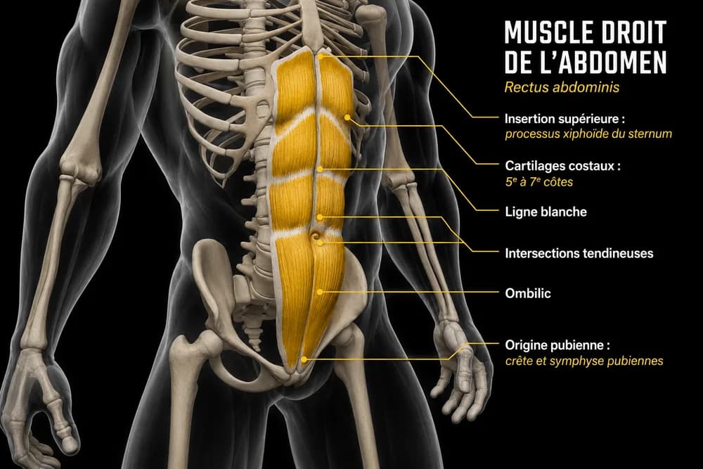 Schéma anatomique — Droit de l’abdomen