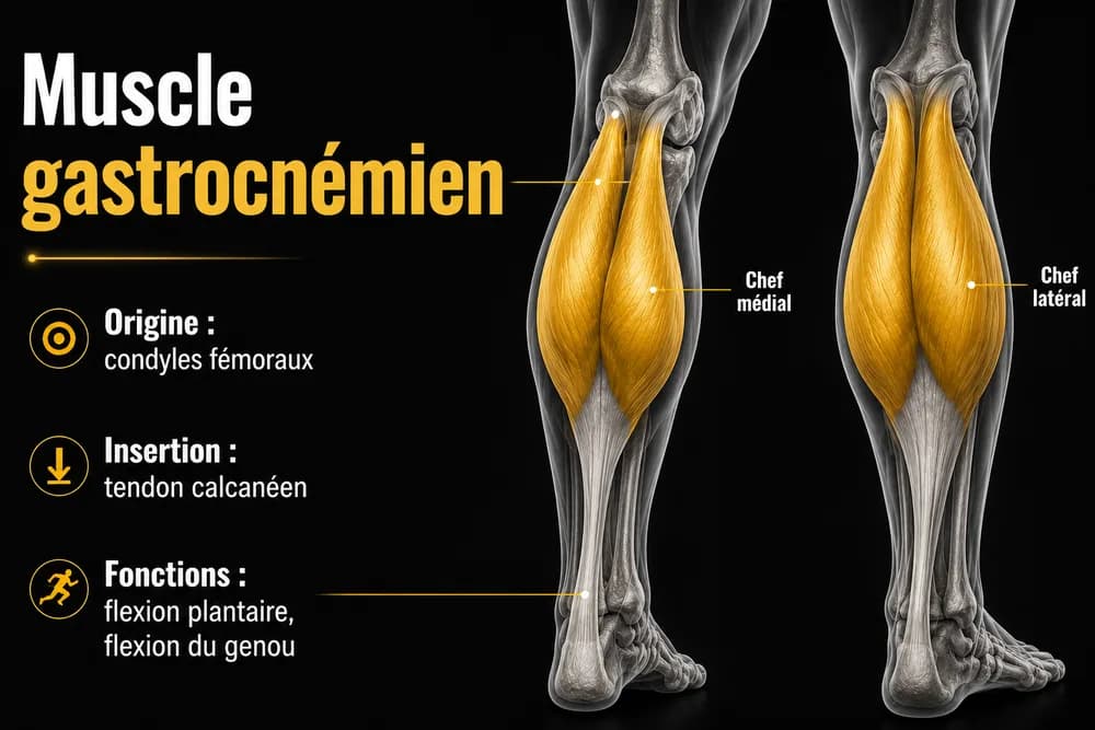 Schéma anatomique — Gastrocnémien