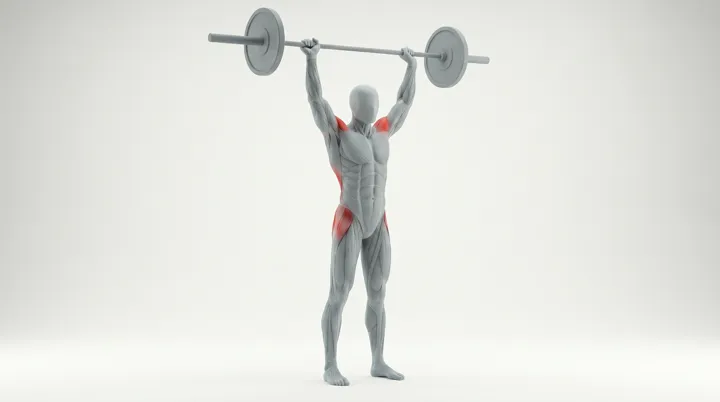 Arraché strict barre (muscle snatch)