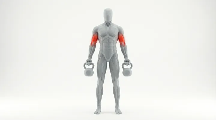 Curl biceps au kettlebell