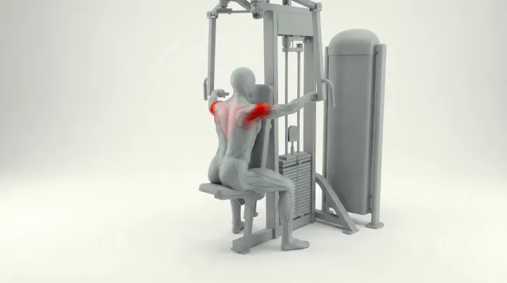 Écarté arrière à la machine (reverse pec deck)