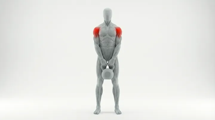 Élévation frontale au kettlebell