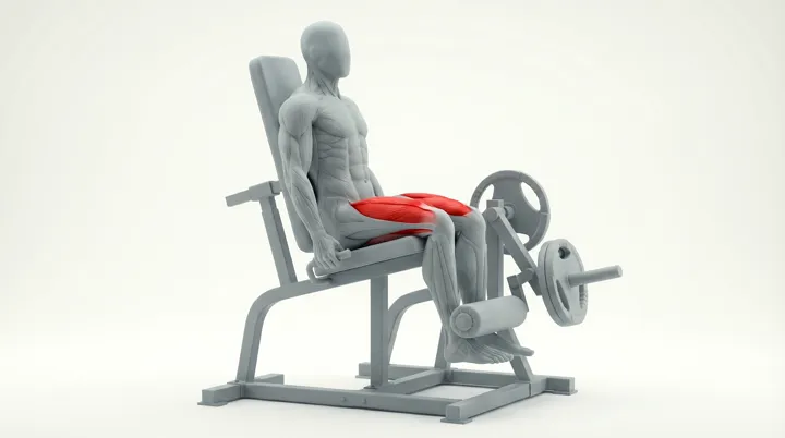 Extension des jambes à la machine à charge libre