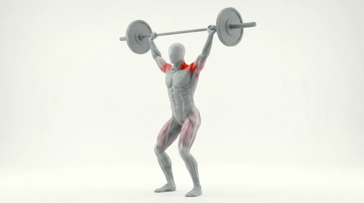 Hang snatch à la barre