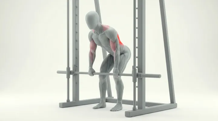 Rowing buste penché Smith machine