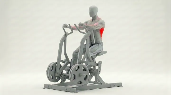 Rowing à la machine buste appuyé, bras indépendants