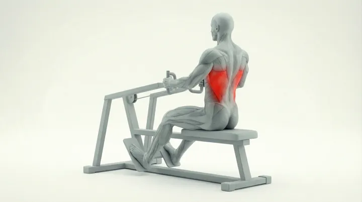 Rowing à la machine, prise neutre