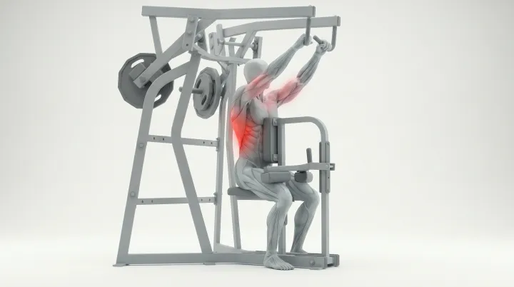 Rowing à la machine, tirage haut