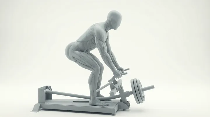 Rowing T-bar à la machine à charge libre