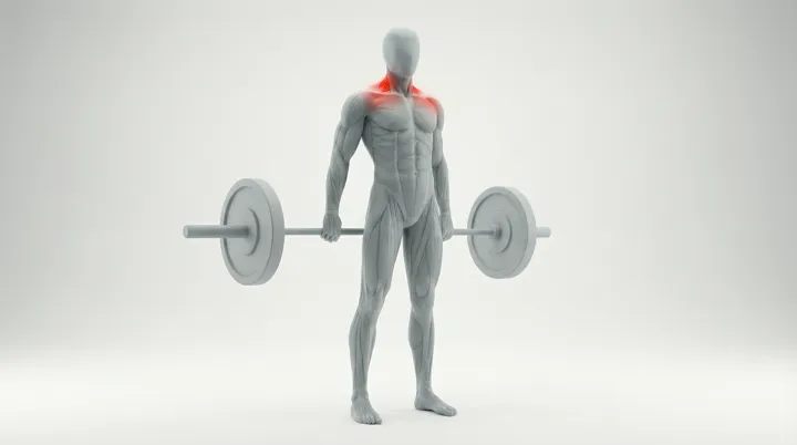 Shrugs barre derrière le dos (buste incliné)