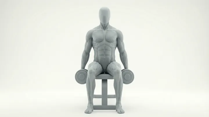 Shrugs aux haltères assis