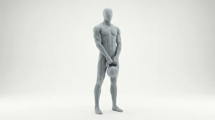 Soulevé de terre roumain au kettlebell