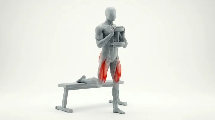 Squat bulgare gobelet aux haltères