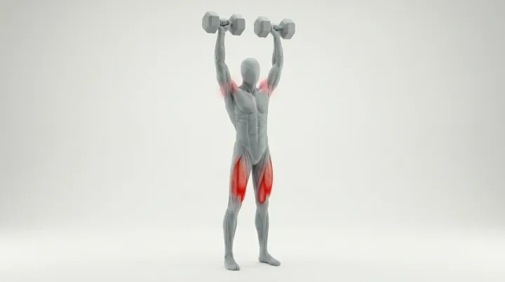 Squat overhead aux haltères