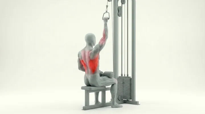 Tirage vertical unilatéral à la poulie