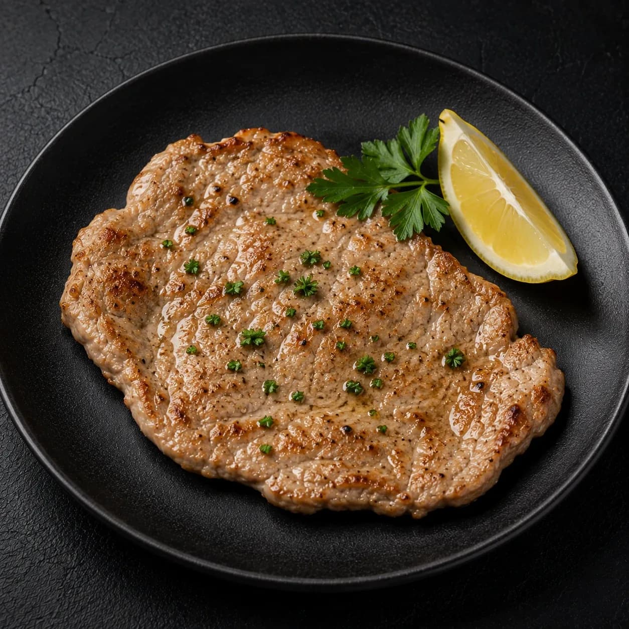 Escalope de veau, cuite