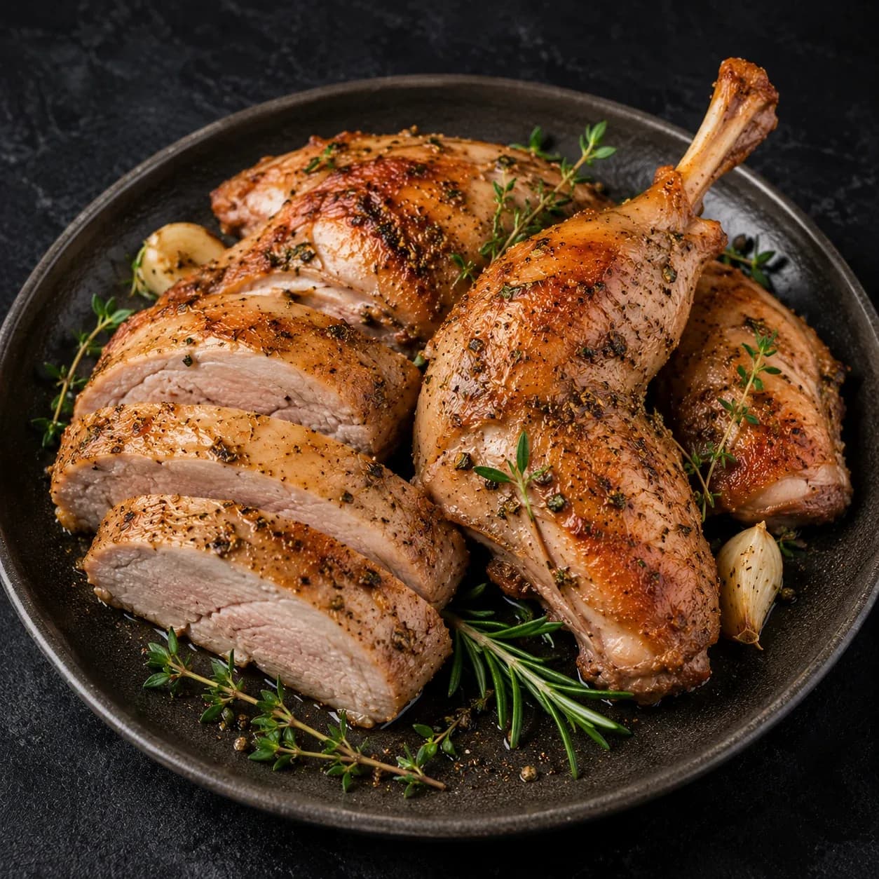 Lapin, viande cuite