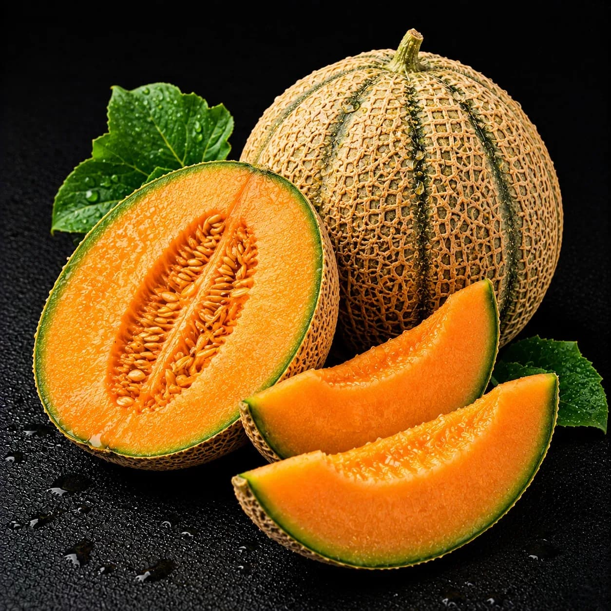 Melon cantaloup, cru
