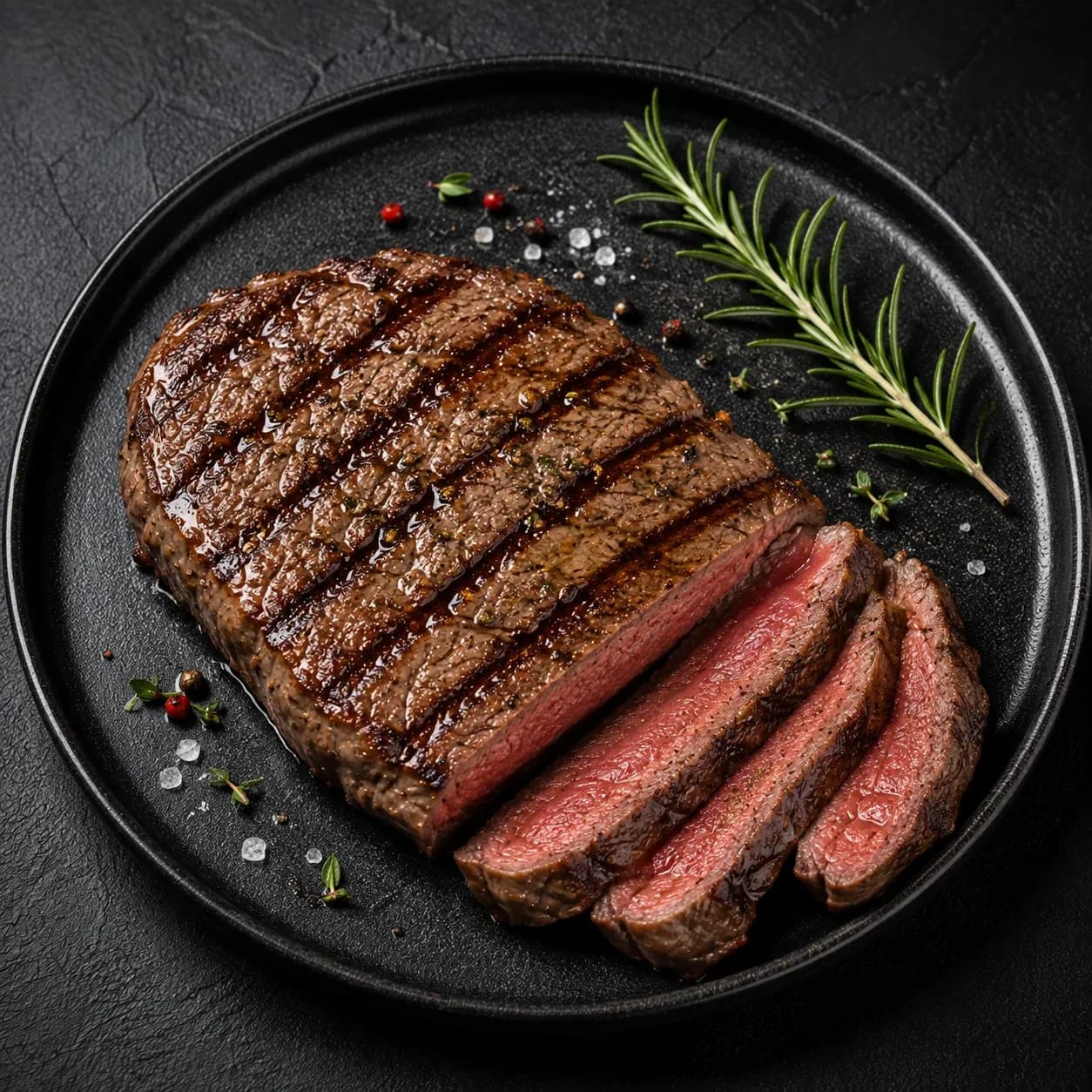 Rumsteck de bœuf, grillé