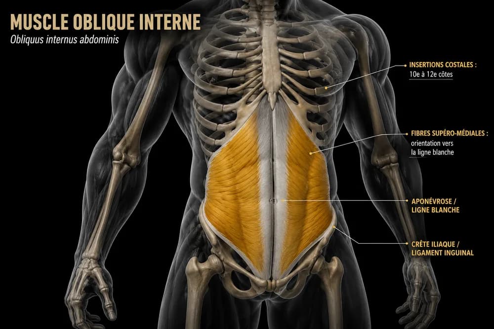 Schéma anatomique — Oblique interne