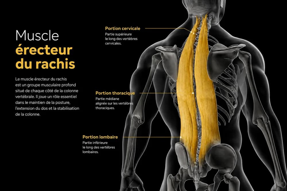 Schéma anatomique — Érecteurs du rachis