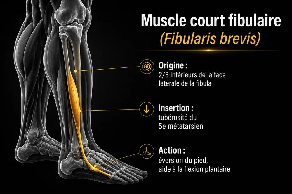 Schéma anatomique — Court fibulaire
