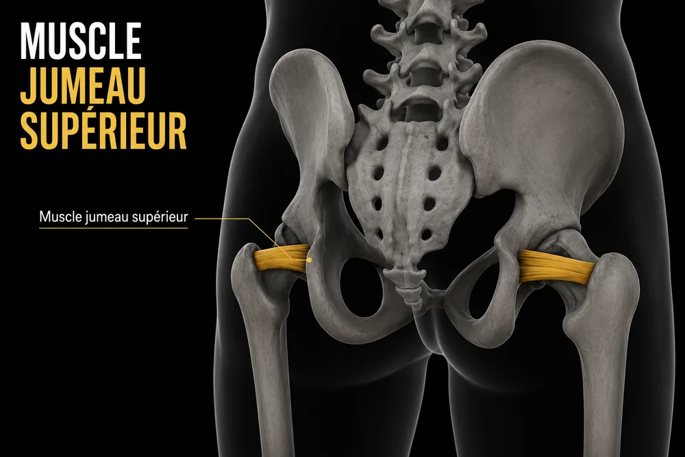 Schéma anatomique — Jumeau supérieur