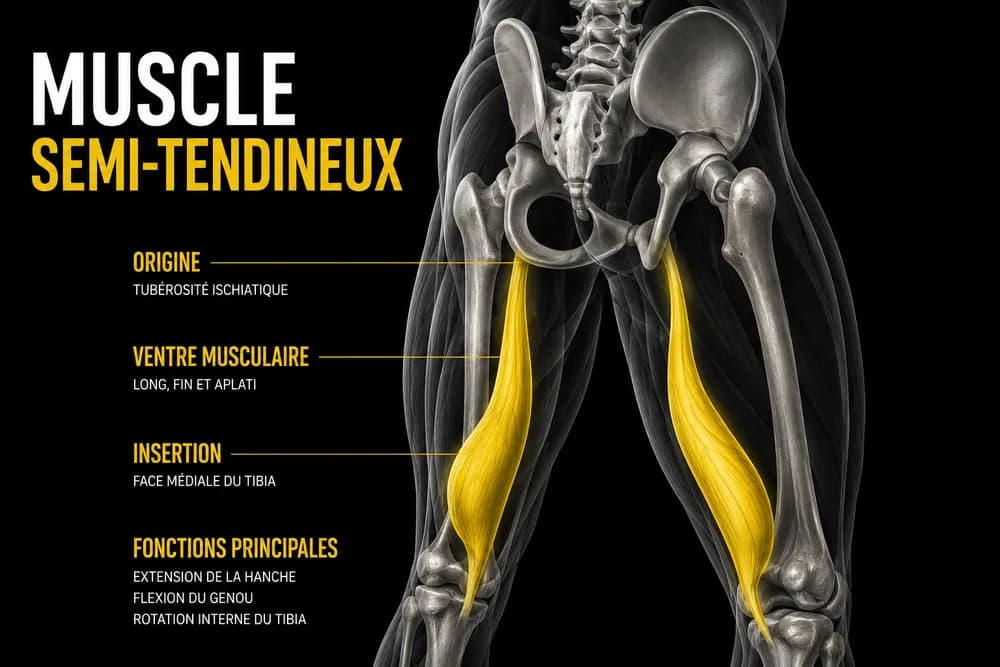 Schéma anatomique — Semi-tendineux