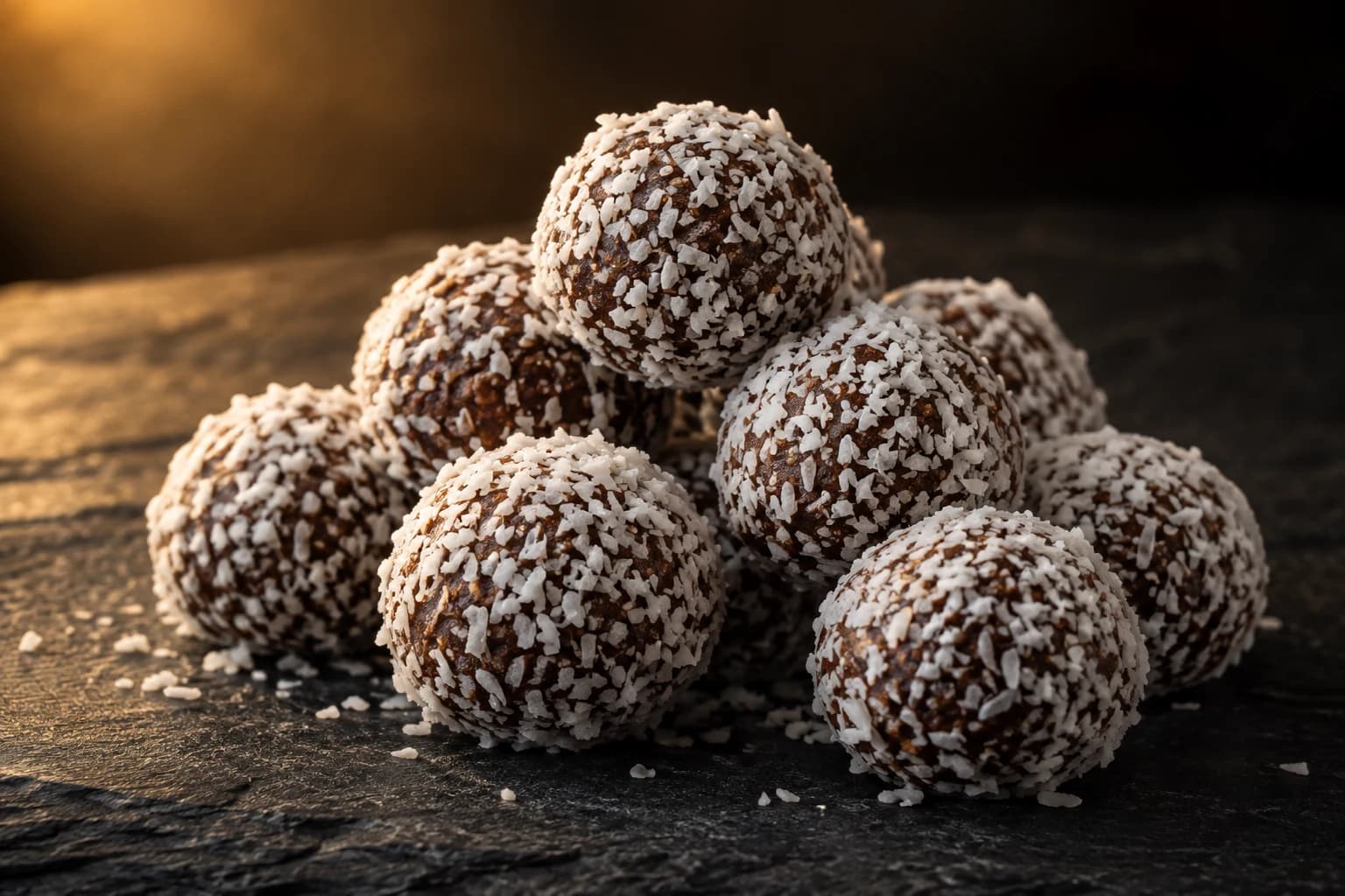 Boules coco-chocolat protéinées