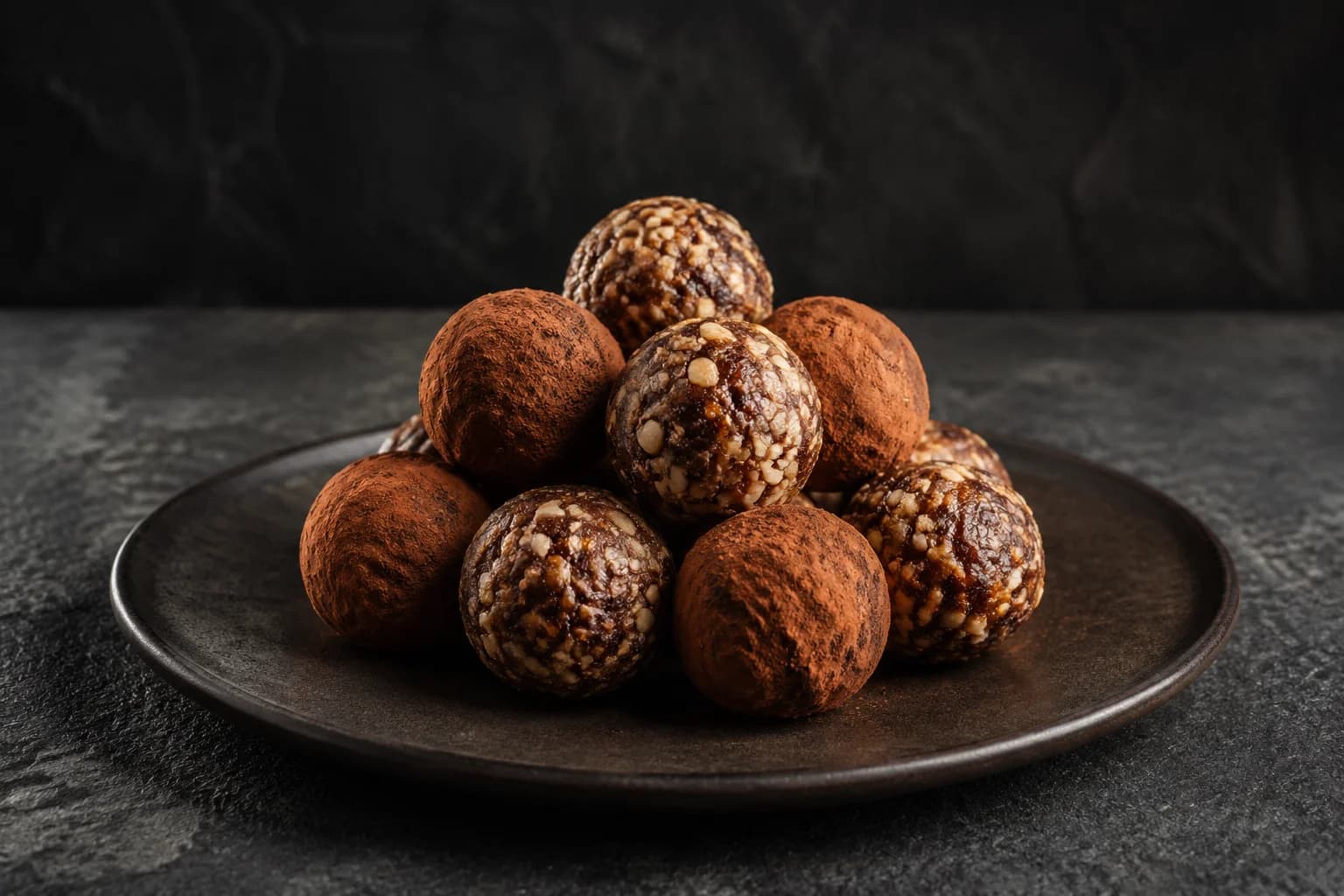 Boules d'énergie amandes et dattes