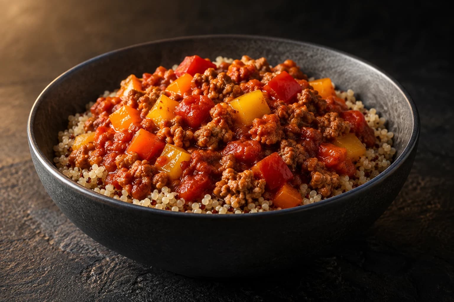 Chili de dinde aux poivrons et quinoa