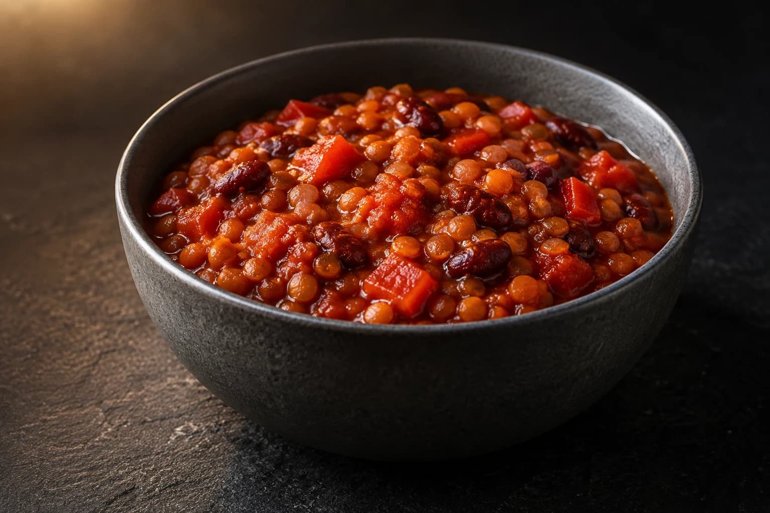 Chili sin carne aux lentilles
