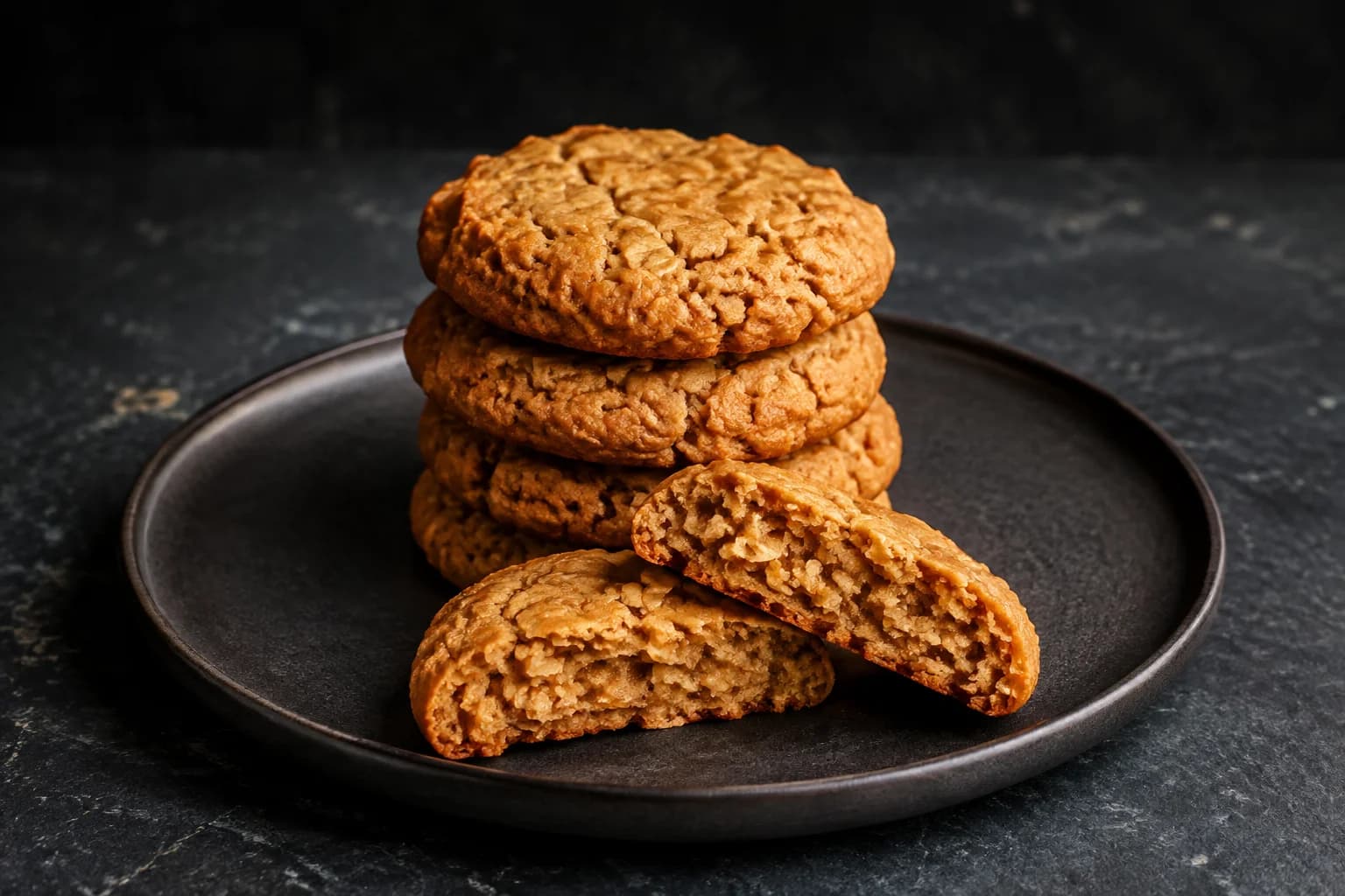 Cookies protéinés à l'avoine et au beurre de cacahuète
