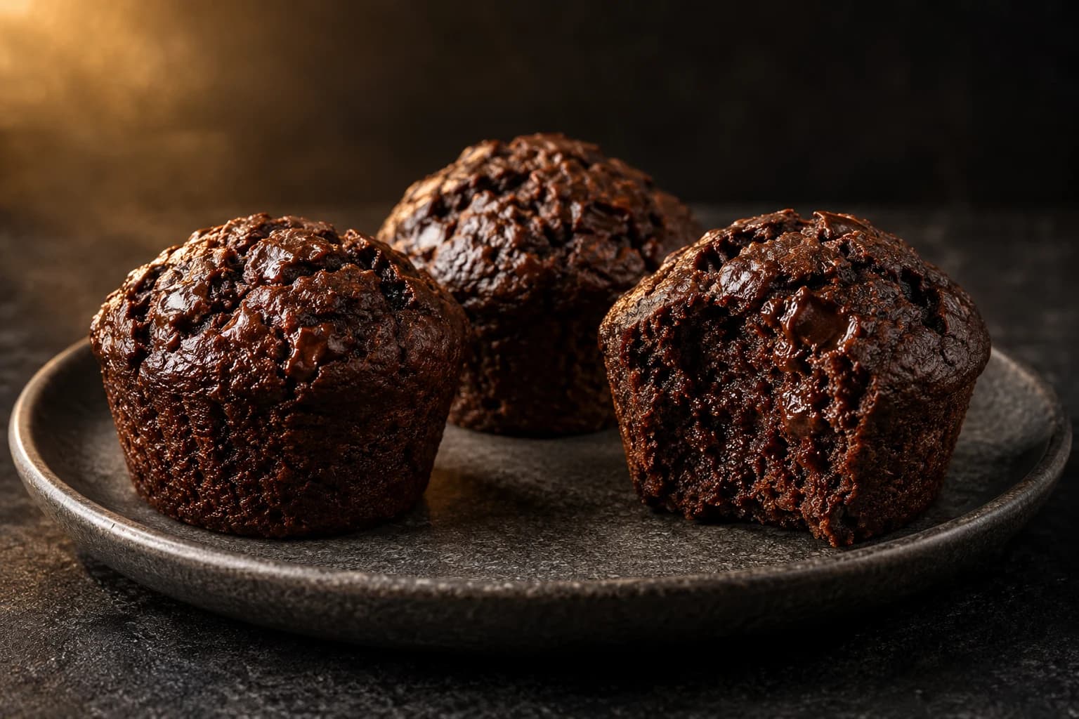 Muffins chocolat-courgette protéinés