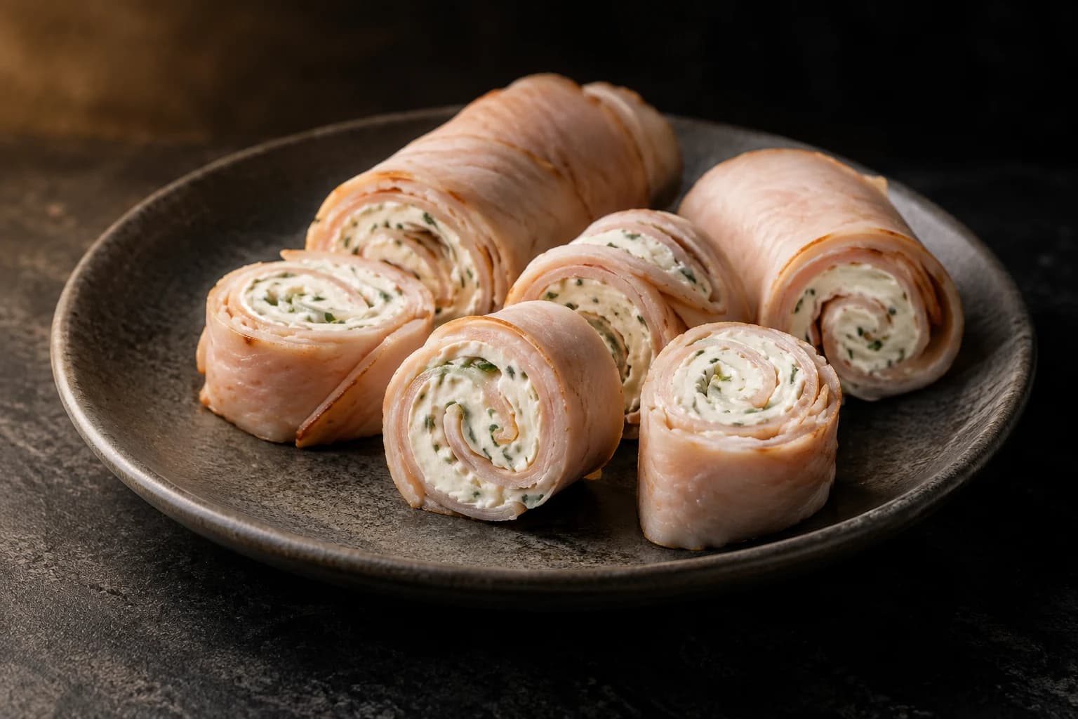 Roulés de dinde et fromage frais