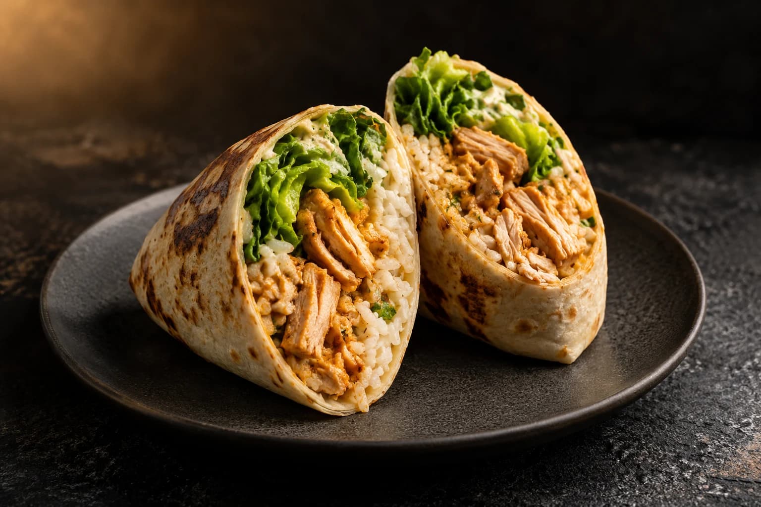 Wrap poulet et riz post-training